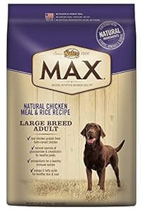 Nutro MAX Large Breed Adult Dog Food Natural Chicken Meal and Rice Recipe, 15 Pound