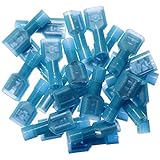 Yueton 100pcs Female Fully Insulated Wire Crimp Terminal Nylon Quick Connectors Wiring Spade