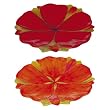 Handpainted Embossed 8.5" Shaped Dessert Plate 2 Assorted, Floral Spice