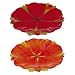 Handpainted Embossed 8.5" Shaped Dessert Plate 2 Assorted, Floral Spice