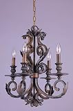 Crystorama Handpainted Wrought Iron Chandelier - Florentine Bronze