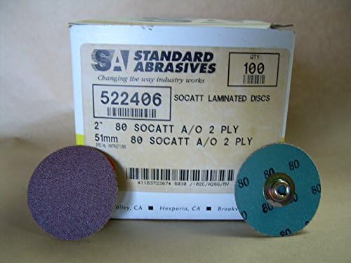 Standard Abrasives 2" 80gr A/O discs SocAtt style, 522406