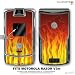 Razr V3m Fire On Black Tattoo Skin for Motorola Razor by TuneTattooz