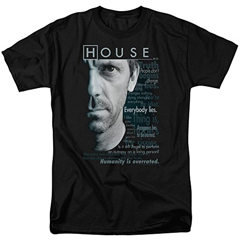 House MD Medical Drama TV Series Fox Hugh Laurie Houseisms Adult T-Shirt Tee