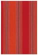 Durable Flat Weave 100% Cotton Colorful Orange and Red Striped Dishtowel 18" X 28" Set / 6