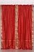 2 Fire Brick Indian Sari Drapes, Panels, Curtains