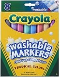 Crayola 8ct Washable Tropical Colors Conical Tip