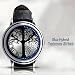 DekCell Stainless Steel Material Elegant Design Blue Hybrid Touch Screen LED Watch , With 60 Blue LED Lights, High Class Design, Leather Band, Support Touchscreen, Power Saving