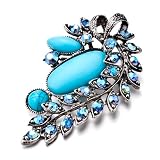 Blue Turquoise Flower Brooches