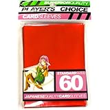 Players Choice 60 Count Standard Size Japanese Quality Gaming Card Sleeves Red