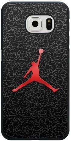 Galaxy S6 Edge Case, Customized Black Hard Plastic Galaxy S6 Edge Case, NBA Superstar Air Jordan Galaxy S6 Edge Case,Michael Jordan logo Jersey Galaxy S6 Edge Case(Not Fit Galaxy S6)