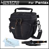 516EJ5FMcxL. SL160  Lowepro Compact DSLR Case / Bag Kit For Pentax K 30, K30, K 5, K r, K x DSLR Digital Camera Includes Lowepro Adventura Top Loading TLZ 15 Bag / Case   Black + LensPen Cleaning Kit + MicroFiber Cleaning Cloth