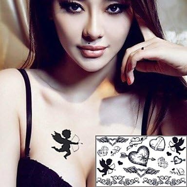 JYT Cupid Arrow Angel of Love Tattoo Stickers Temporary Tattoos(2 PC)