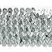 Expo International 10-Yard 5-Row Metallic Stretch Sequin Trim, 1 3/4-Inch, Silver