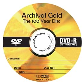 Delkin Devices 25PK DVD 4.7 GB ARCHIVAL GOLD ( DDVD-R 25 SPINDLE ) by Delkin