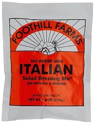Foothill Farms Italian Oil & Vinegar (no Msg) Mix, 7.6-Ounce Units (Pack of 6)