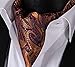 SetSense Men's Paisley Jacquard Woven Self Cravat Tie Ascot Set One Size Orange / Navy Blue