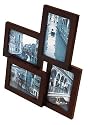 Umbra Lira Multi Picture Frame, Holds 4 Photos, Walnut