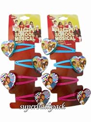 Disney High School Musical Blue and Pink Hair Clips 2 Pack