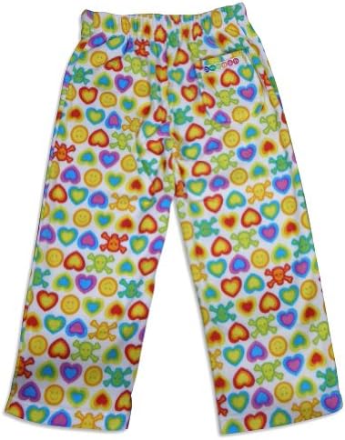 Bee Posh - Big Girls' Lucy Hedgehog Cozy Fleece Pajama Pant, White, Multi 25523-Small