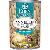 Eden Organic Cannellini White Kidney Beans, No Salt Added, 15-Ounce Cans (Pack of 12)