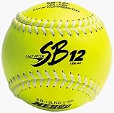 12 Spalding SB12 Cork Center .47 COR Yellow NFHS Fast Pitch Softballs from Dudley - (One Dozen)