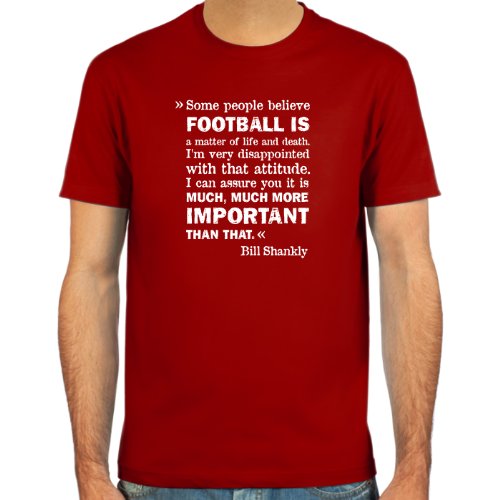 T-Shirt Bill Shankly ::: Farbauswahl: schwarz, oliv, navy oder deepred ::: Größen: S-XXL ::: Fußball-Kult