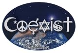 Coexist Oval Translucent Window Sticker