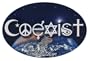 Coexist Oval Translucent Window Sticker