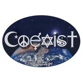 Coexist Oval Translucent Window Sticker