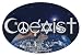 Coexist Oval Translucent Window Sticker Image