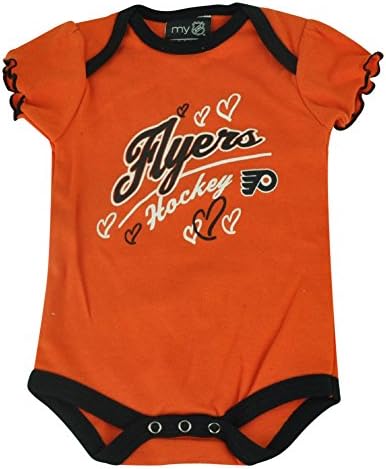 NHL Philadelphia Flyers Owl Creek Bodysuit Orange Creeper Infant Baby 12 Months