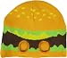 Hamburger Knit Mask Beanie Hat/Cap