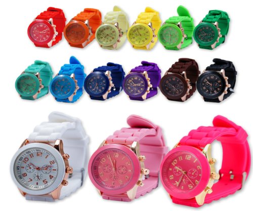 Neverland 15 Colors Unisex Geneva Silicone Jelly Gel Quartz Analog Sports Watch