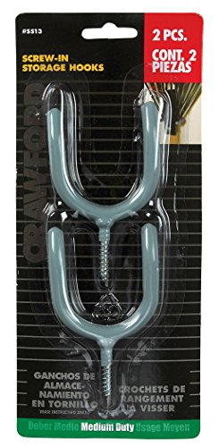 Crawford Screw-In Tool Hooks Screw-In Mar Proof Vinyl Coating Card 2