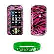 Plum Zebra Design Snap On Hard Case for LG Neon GT365 Phone, AT&T