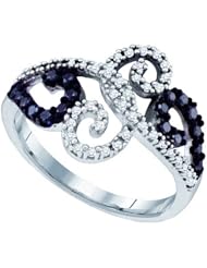 0.33CT BLACK DIAMOND FASHION RING