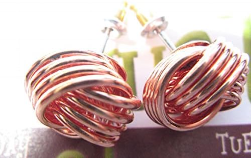 Solid Copper 5/16 of an inch wide Stud Earrings CE3467DO