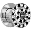 0 Gauge Black Clear Double Gem Screw Fit Tunnel