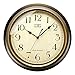 Plumeet Large Retro Wall Clock 13' Non Ticking Classic Silent Clocks Decorative Kitchen Living Room Bedroom - Battery Operated (Arabic Numerals)