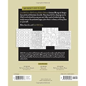 Just Add Color: Mid-Century Modern Patterns: 30 Original Illustrations To Color, Customize, and Hang