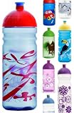 Produkt-Bild: ISYbe Trinkflasche 700ml Modern Art, rot auf blau-transparent, schadstofffrei, sp&uuml;lmaschinengeeignet, auslaufsicher