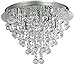 5-Lights Classic Flush Mount Crystal Chandelier Art Decor Ceiling Fixture of Ella Fashion