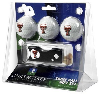 Texas Tech Red Raiders 3 Golf Ball Gift Pack W/ Spring Action Tool - Ncaa College Athletics