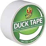 Duck Brand 1265015 Color Duct Tape, White, 1.88 Inches x 20 Yards, Single Roll