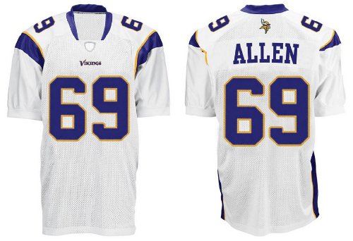 NFL Jerseys Minnesota Vikings 69# Allen White Authentic Football Purple Jersey Size 48-56
