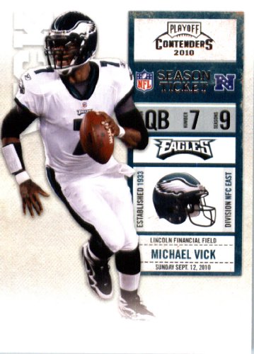 2010 Playoff Contenders Football Card # 75 Michael Vick - Philadelphia Eagles - NFL Trading Card in Screwdown Case