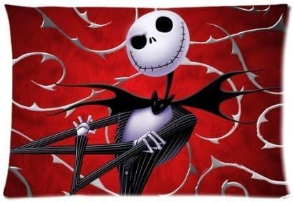 Custom The Nightmare Before Christmas Pumpkin Jack Two Side Printed for 20*30 Inch Pillow Case Cover