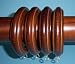 2" Solid Wood Pole Rings for Window Drapes, Coffee [CAPITOL CITY LUMBER]