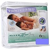 AllerZip Waterproof Bed Bug Proof Zippered Bedding Encasement, King DEEP Size (Fits 11 - 18 in. H)